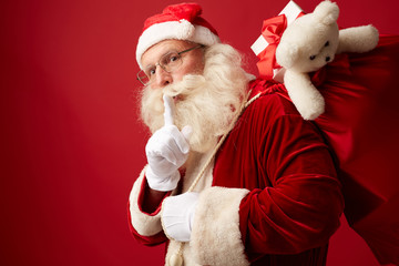 Santa with sack of gifts