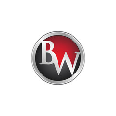 BW initial circle logo red