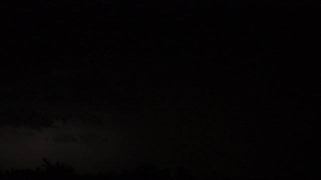 Lightning in the sky at night.