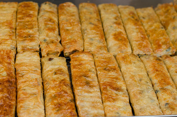 Fried Chinese Traditional Spring rolls food