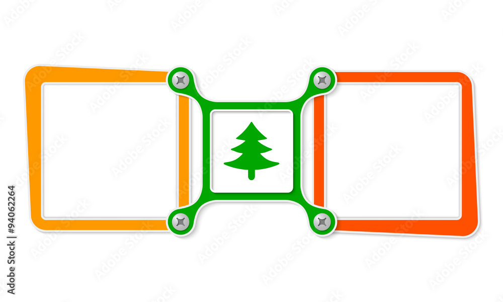 Poster Two blank text boxes for your text and tree symbol