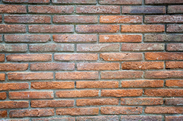 Red, brown brickwall background.