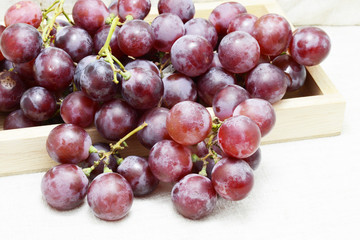grapes and red wine