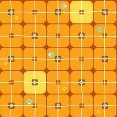 Background, geometric, seamless, large orange squares. 