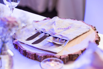 Besteck am Hochzeitstisch