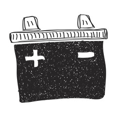 Simple doodle of a car battery
