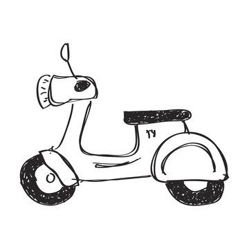 Simple doodle of a scooter