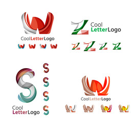 Letter business emblem collection