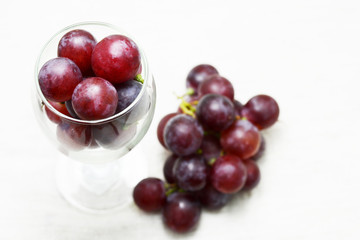 grapes and red wine