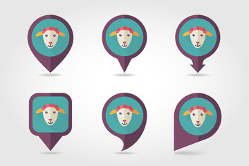 Sheep mapping pins icons