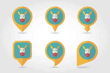 Donkey mapping pins icons