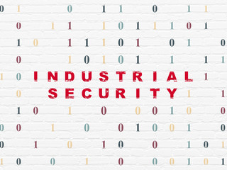 Privacy concept: Industrial Security on wall background