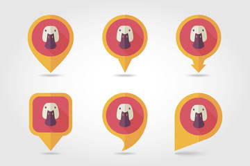 Duck mapping pins icons
