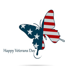 Illustration the day of veteran US on a white background