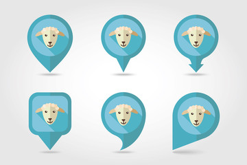Sheep mapping pins icons