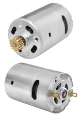 Micro motor (DC) on white background