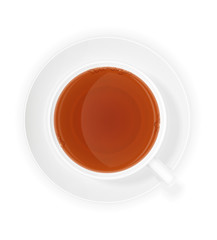 porcelain cup of tea vector illustration
