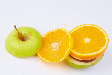 Fototapeta na wymiar cut fruits