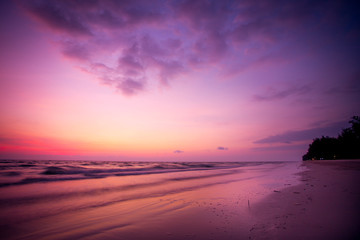 Twilight beach.