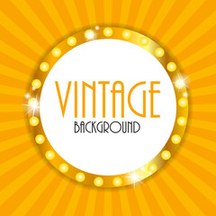 Retro Vintage Background Template Vector Illustration