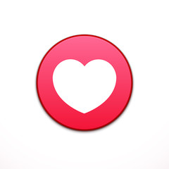 Heart icon. Application, button icon. Vector illustration