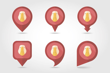 Goose mapping pins icons
