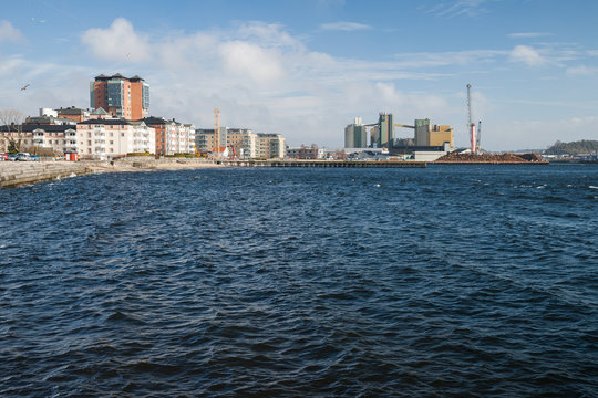 Hafen von Larvik in Norwegen