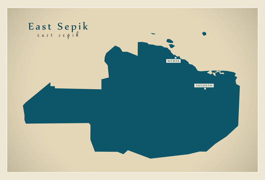 Modern Map - East Sepik PG