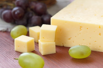 Cheese and grapes
