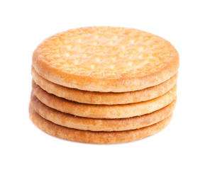 tower of biscuits isolated on a white background