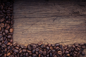 Fine roasted coffee beans concept