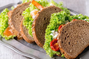Sandwich with seafood