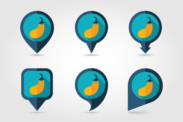 Eggplant flat icon with long shadow