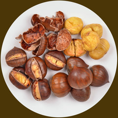 heiße Maroni, Kastanien