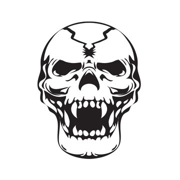 Pirate symbol Jolly Roger skull vector 