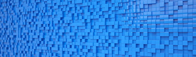 abstrakter Hintergrund aus Würfeln in blau