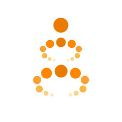 Yoga meditation Lotus pose, vector illustration
