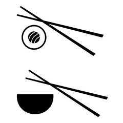 Vector Sushi logo design isolated on white background
