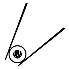 Vector Sushi logo design isolated on white background
