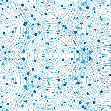 Abstract Blue Swirls  Background. Vector Illustration.