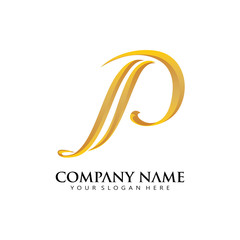 initial P Luxury Royal Elegant classic Logo