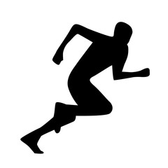 Running man silhouette. Vector illustration
