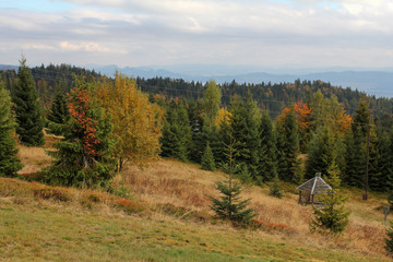 Fototapeta na wymiar autumn mountain landscape