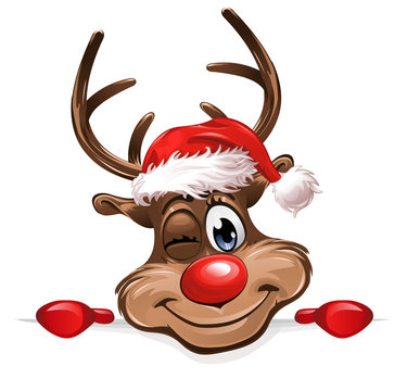 Christmas Rudolph smiling board