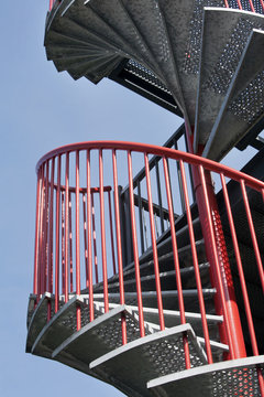 Red Spiral Staircase