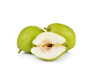 Chinese fragrant pears  on white background