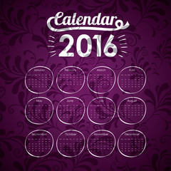 calendar year 2016