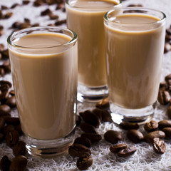 Cocktail of coffee and cream