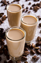 Cocktail of coffee and cream