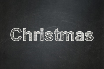 Obraz premium Entertainment, concept: Christmas on chalkboard background